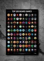 Скретч-Постер Топ 100 Настольных Игр
