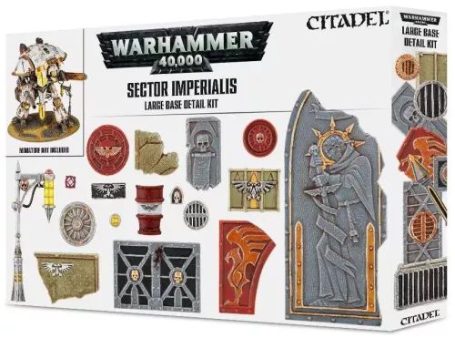 Набір Warhammer 40000: Sector Imperialis Large Base Detail Kit / Вархаммер 40000: Набір деталей для оформлення великих баз