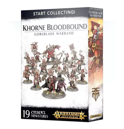 Набор Warhammer Age of Sigmar: Start Collecting! Khorne Bloodbound Goreblade Warband / Вархаммер Эра Сигмара: Начните Коллекционировать! Кровавые Клинки Связанных Кровью Кхорна