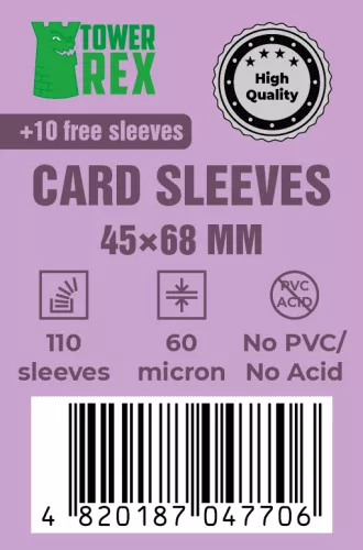 Протектори для карт 45 х 68 мм (110 шт.) / Cards Sleeves (45 х 68 мм)