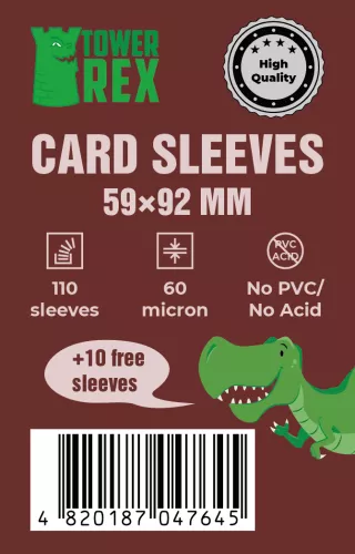 Протекторы для карт 59 х 92 мм (110 шт.) / Cards Sleeves (59 x 92 mm)