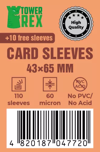 Протектори для карт 43 х 65 мм (110 шт.) /  Cards Sleeves (43 x 65 mm)