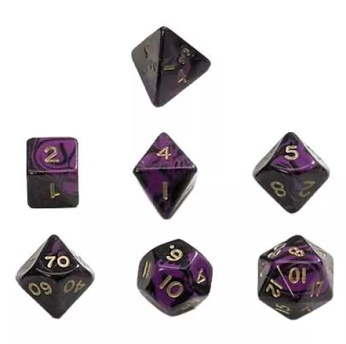Набір Кубиків Різного Типу 7 шт: Пурпуровий / Dice Set 7 items: Purple